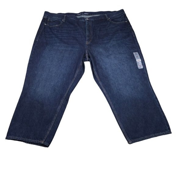 Old Navy High Rise Slouchy Straight Jeans Cropped Women's Plus Size 28 Dark Wash - Picture 1 of 13